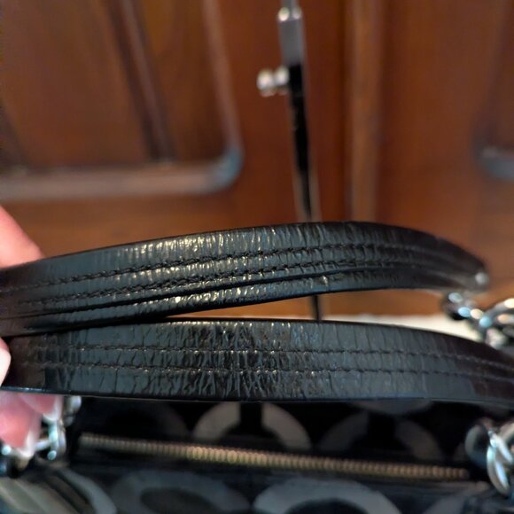 Coach Black & Gray Signature Sateen Madison Tote 20483 - Picture 9 of 12